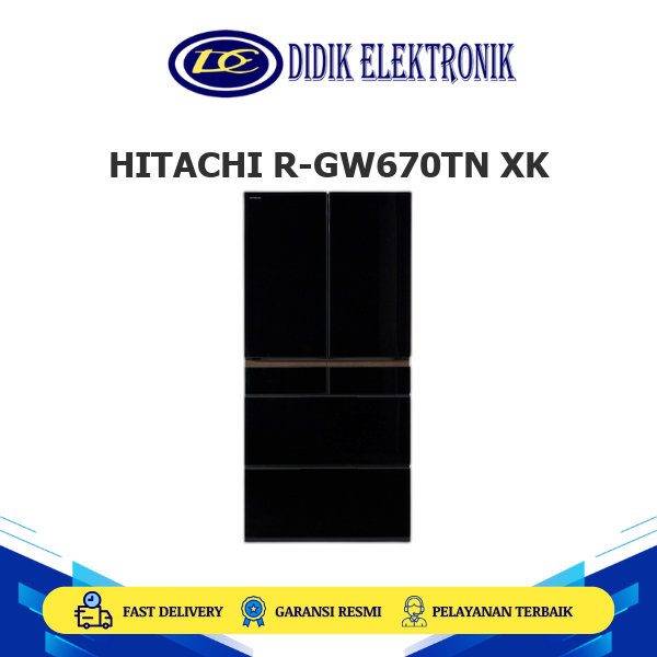 HITACHI R-GW670TN XK Kulkas 6 Pintu Multi Door 525L Lifestyle Memory Control RGW670TN