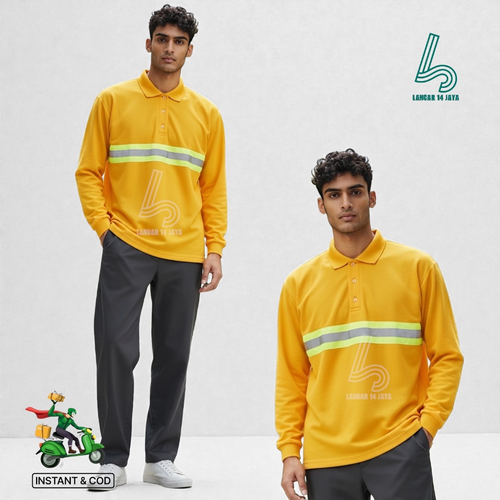 Kaos Safety Proyek Skotlet Lengan Panjang – Seragam Kerja Lapangan