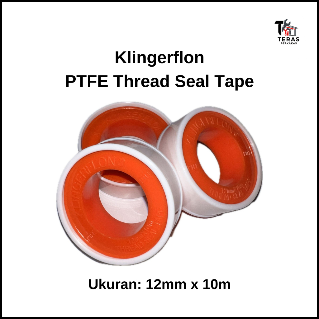 Klingerflon - PTFE Thread Seal Tape / Tape Pipa Ukuran 12mm x 10m