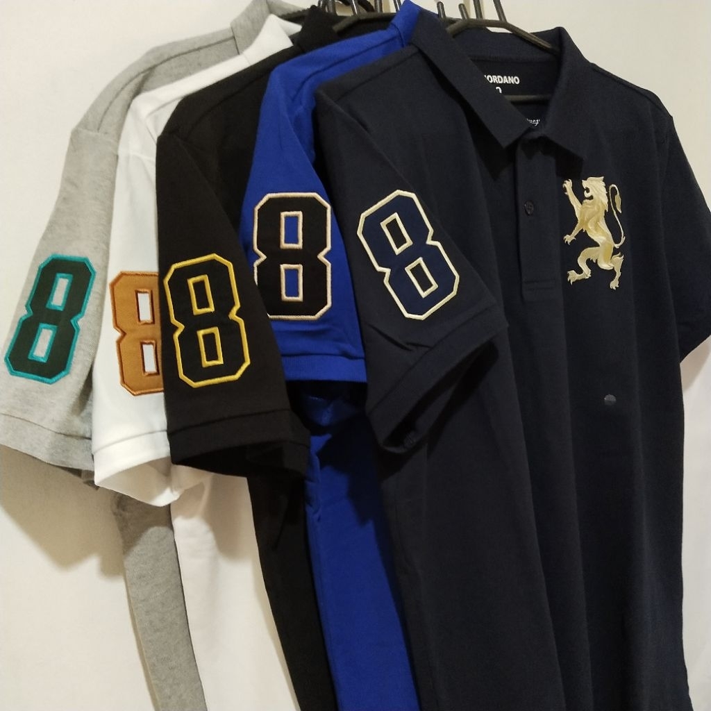 Giordano Polo Shirt Original 100% Lion 3D Man New