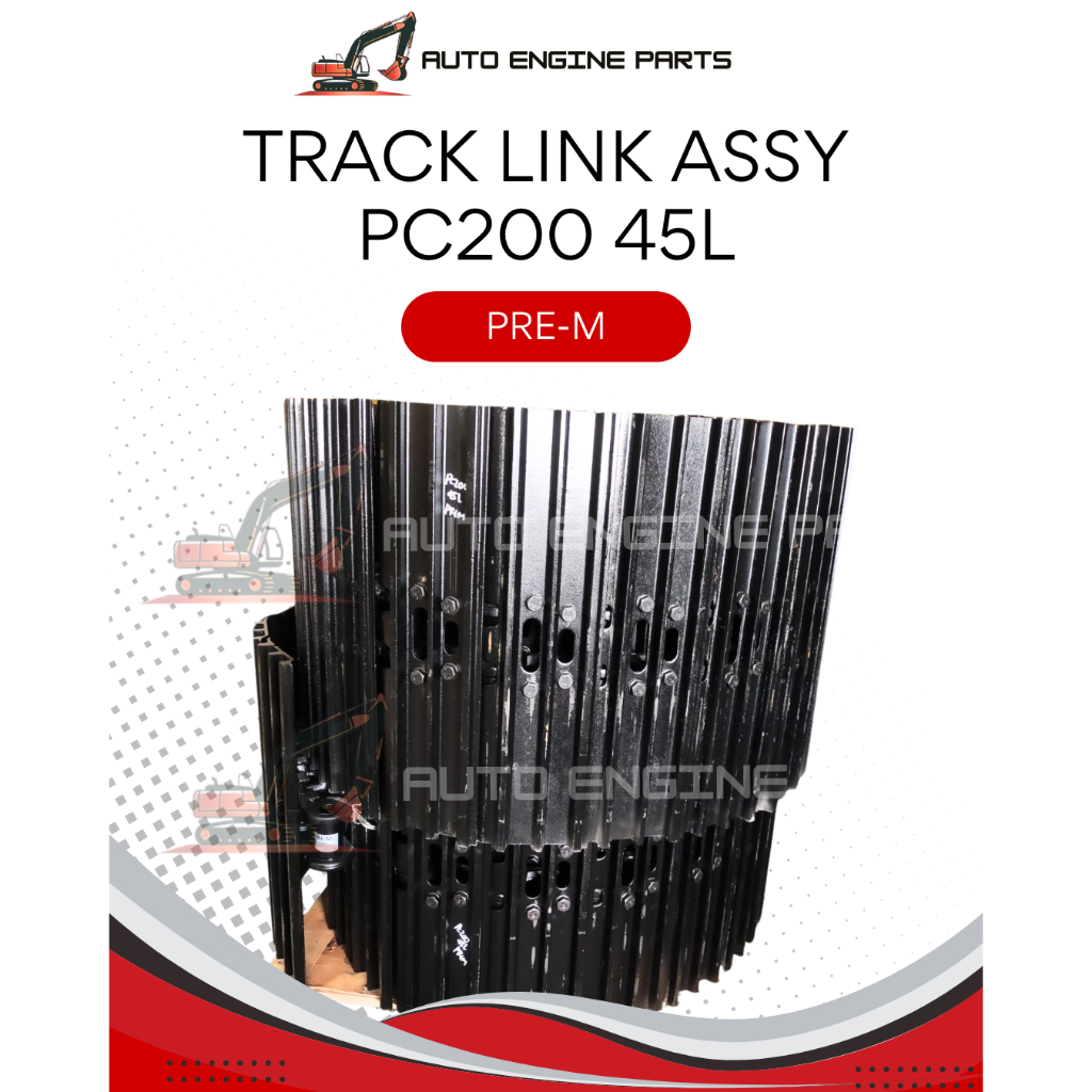 20Y-32-00013 "PRE-M" TRACK LINK ASSY KOMPLIT DENGAN TRACK SHOE PC200 45L 1345KG | HARGA PER ROLL