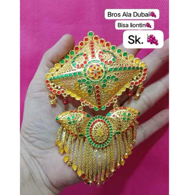 Lunavia accesories Bros/leontin Dubai cantik lapis emas