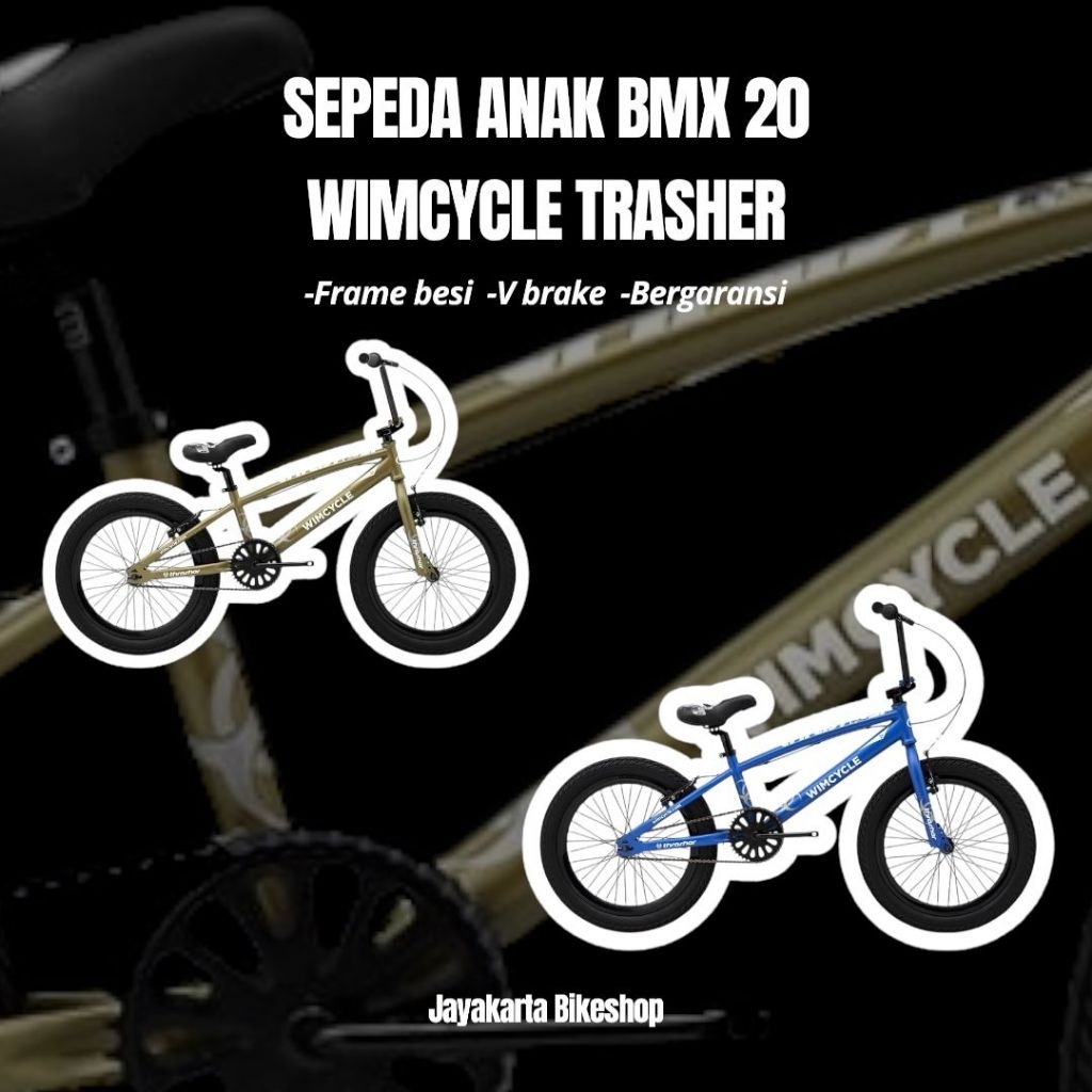 SEPEDA ANAK BMX 20 INCH | WIMCYCLE THRASHER KIDS BMX BIKE ORIGINAL DAN BERGARANSI