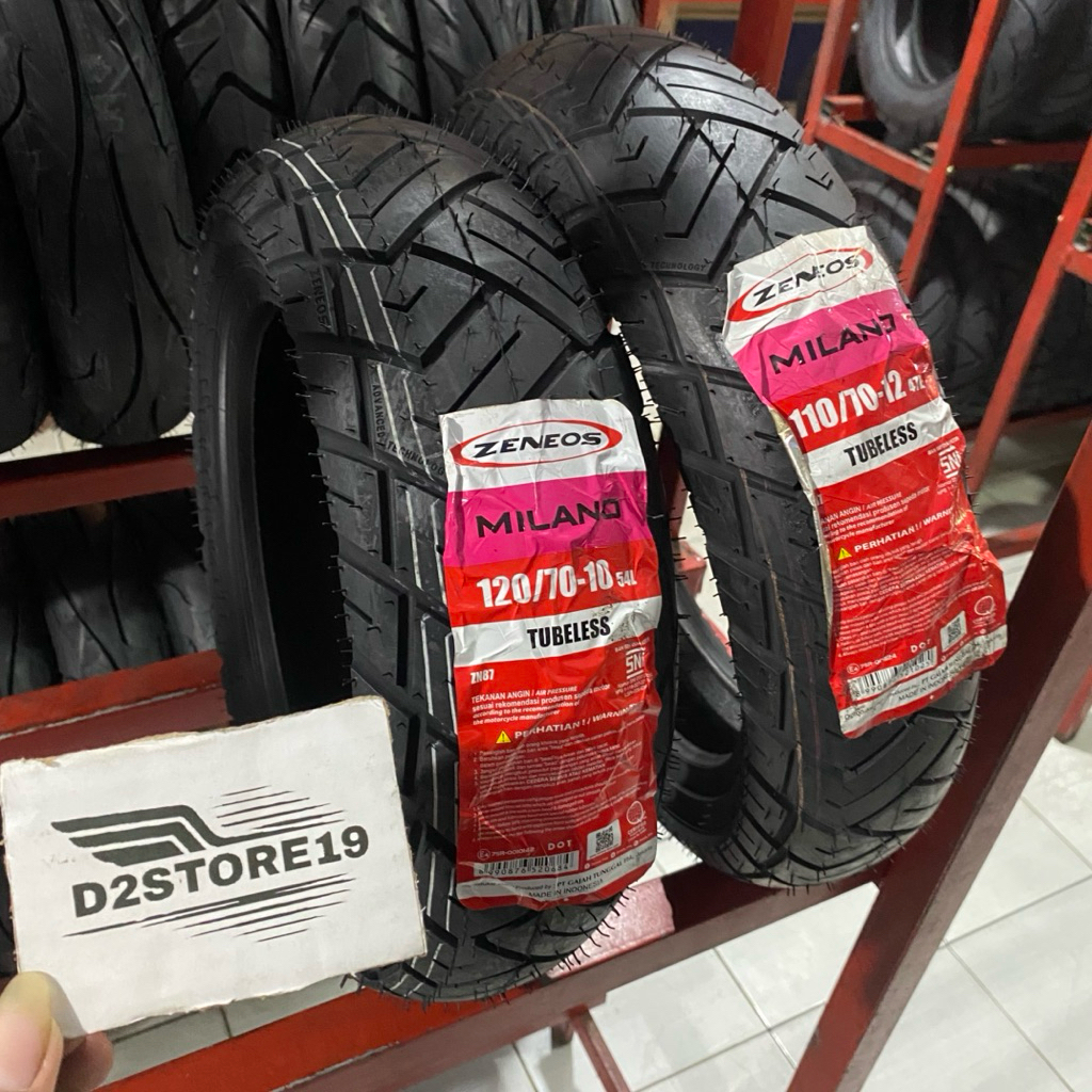 Ban Motor Vespa Ring 10, Ring 11, Ring 12 Zeneos Milano Tubeless (110/70 120/70 130/70)