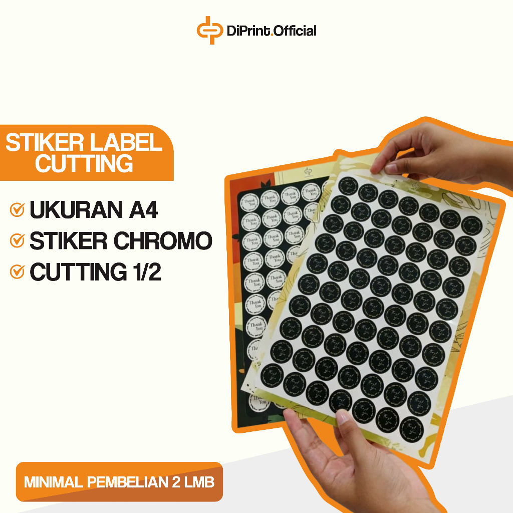STIKER LABEL A4 / STIKER LABEL TERIMAKASIH CUTTING KISSCUT