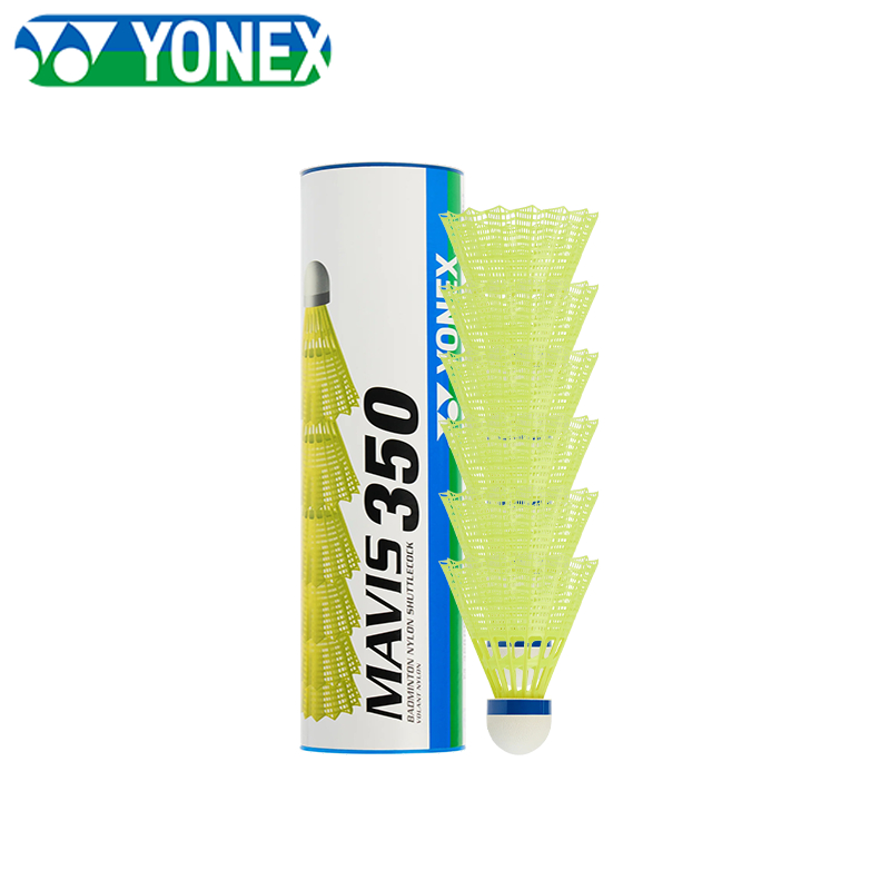 Mavis 350 Nylon Shuttlecock 1 tube/ 6 pcs Durable Plastic Birdies Great for Beginners