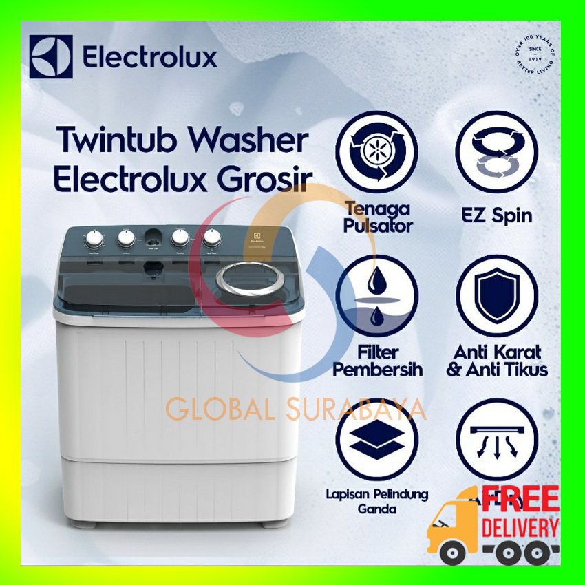 Electrolux Mesin Cuci 2 Tabung 7KG EWS87262WA / EWS 87262WA / 87262 WA