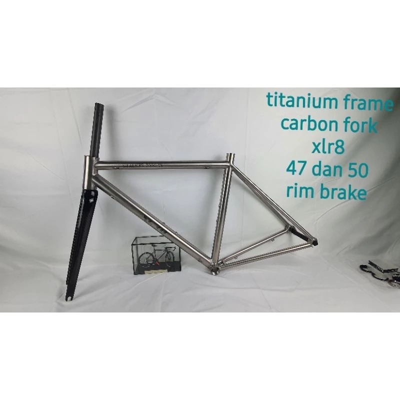 FRAME XLR8 STALKER FRAME TITANIUM FORK CARBON RIM BRAKE ROADBIKE