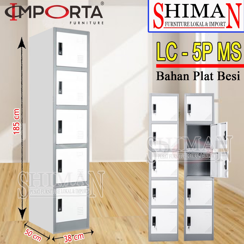 Lemari Loker Besi 5 Pintu LC 5P MS IMPORTA | Loker Karyawan Besi