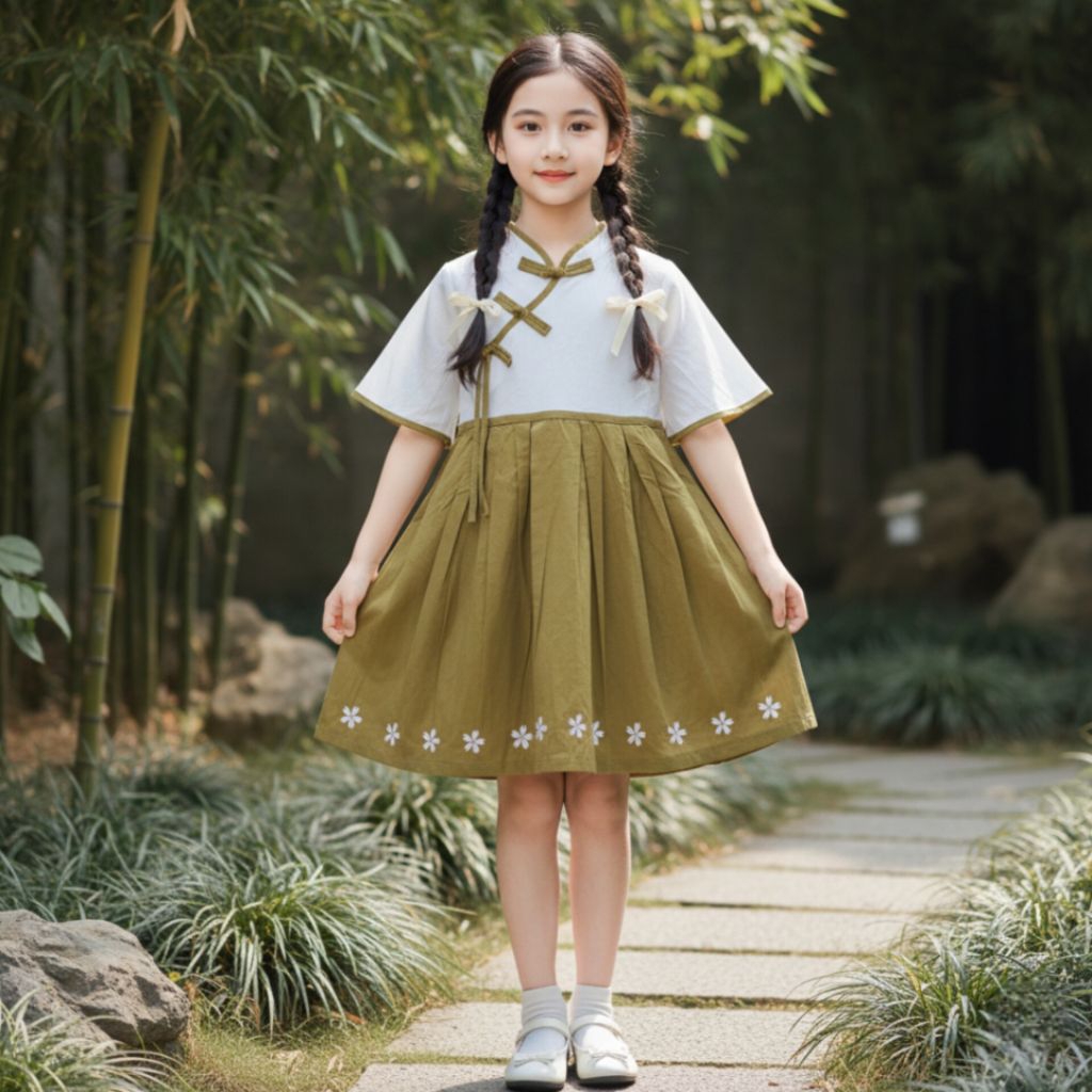 DRESS CHEONGSAM ANAK PEREMPUAN / DRESS CHEONGSAM ANAK CEWEK