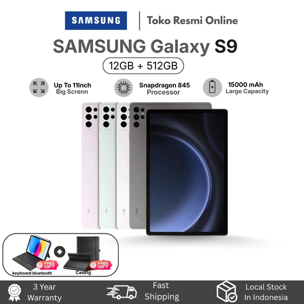 [ Gratis Ongkir ] Samsung Galaxy S9 Tab 11 Inch | 5G/4G LTE | 12GB RAM 512GB ROM | Dual SIM | Androi