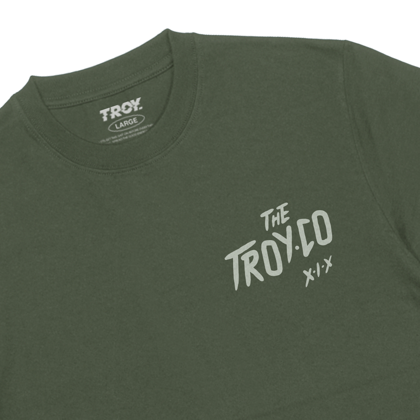 Troy Company Tshirt Army Green Witchcraft - Kaos Lengan Pendek Kaos Hijau Army MTD 2851