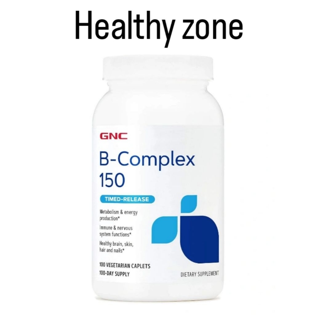 GNC B-Complex 150 Timed-Release 100 Vegetarian Caplets.