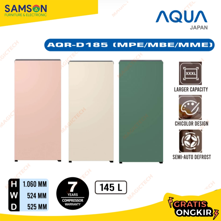 Kulkas AQUA 1 Pintu AQR-D185 (MME/MBE/MPE) -145L