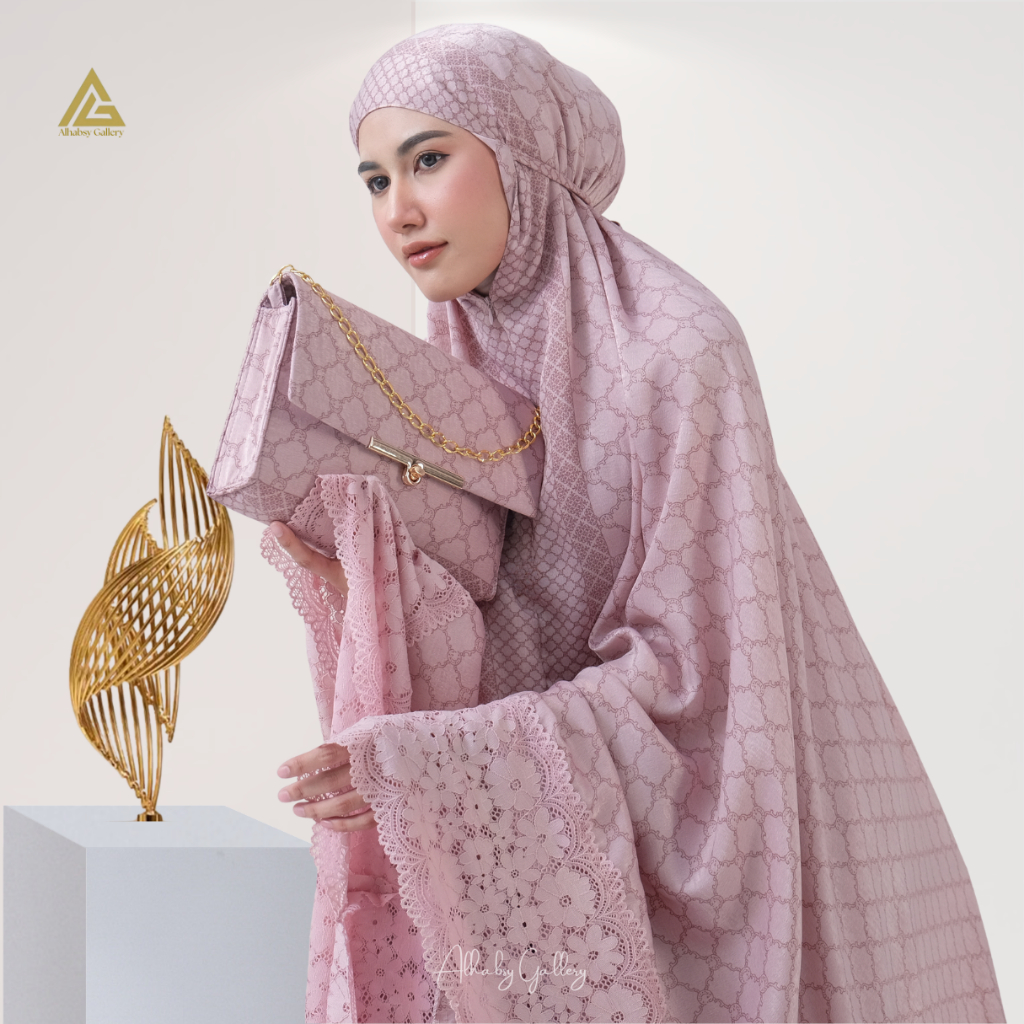 Alhamdulillah - Mukena Dewasa Mewah Santorini Silk 2in1 Yumna Series