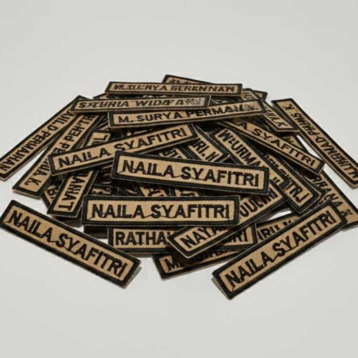 Bet Nama Pramuka Custom / Custom Bordir Nama Pramuka / Atribut Seragam Pramuka Custom Nama