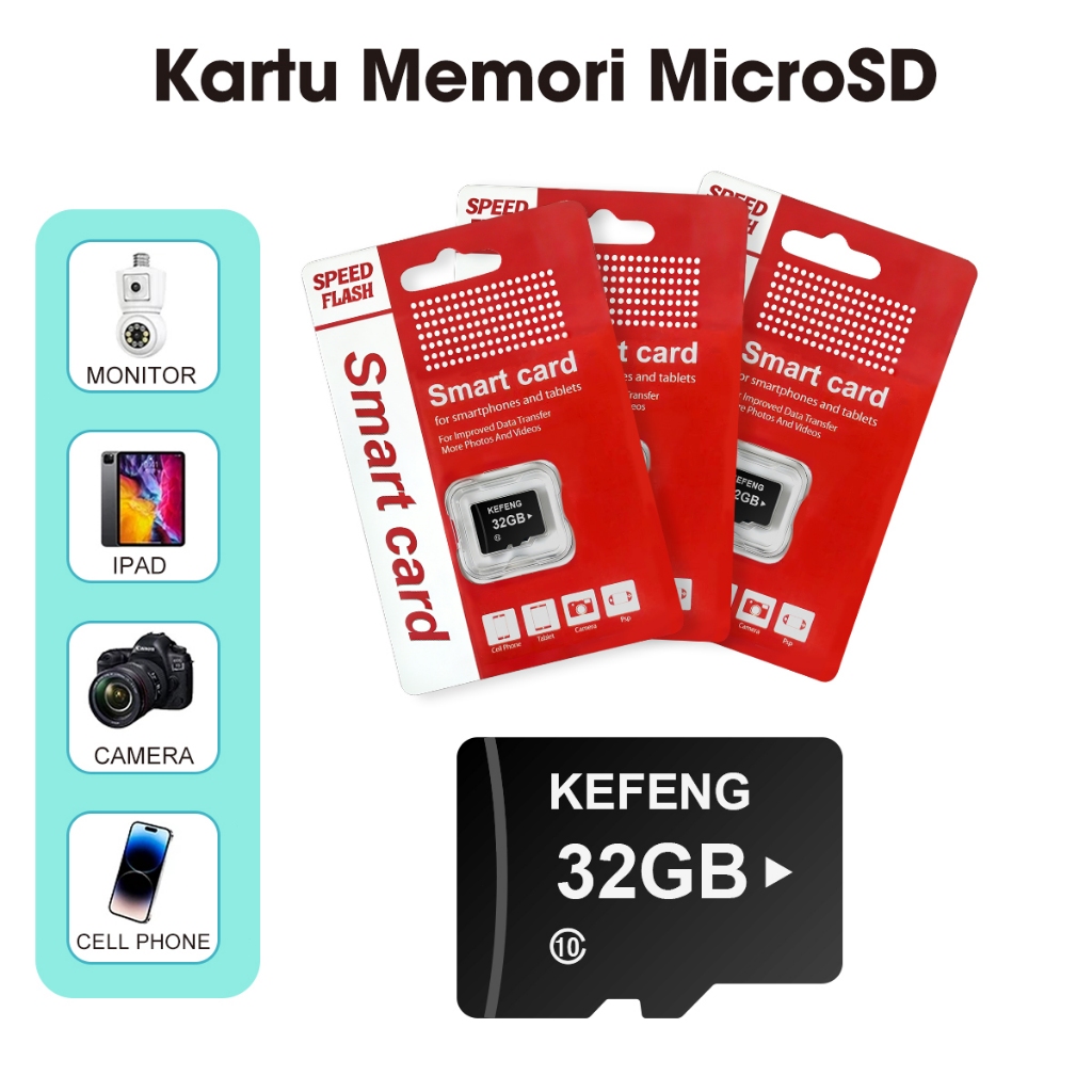 T-F0CUS MicroSD 32GB High Speed - Cocok untuk Kamera 4K, HP, Dashcam & CCTV Rumah