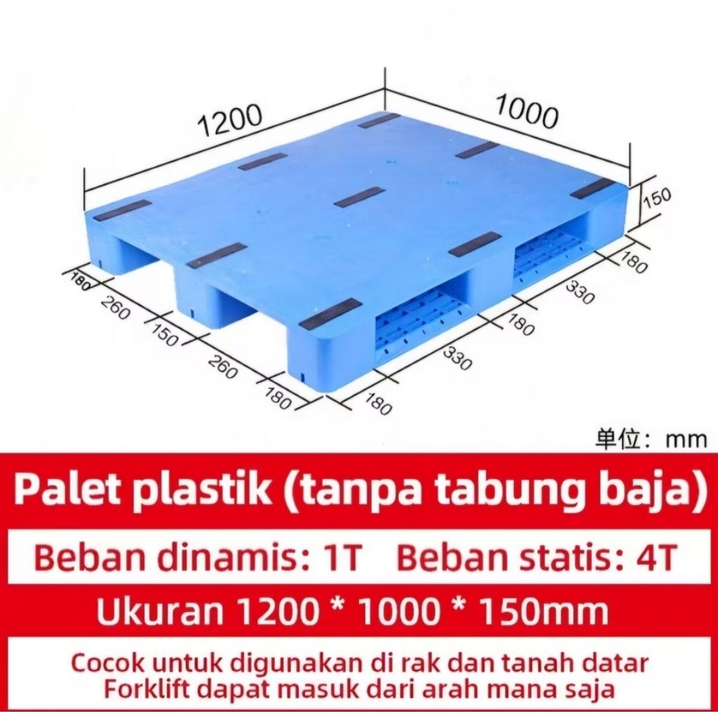 palet plastik NEW (FLAT) 120x100x15cm