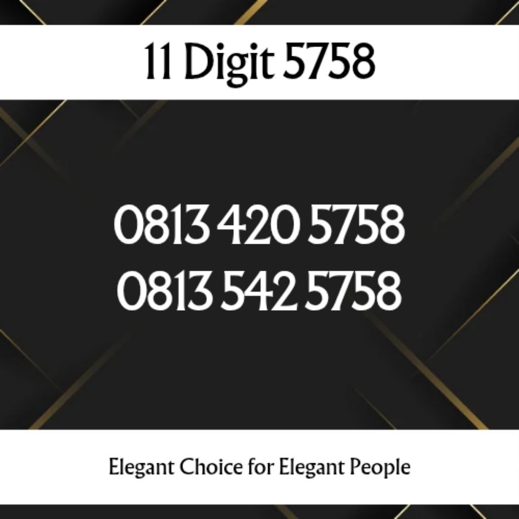 Nomor Cantik Simpati 11 Digit 5758 5758 Maju Mapan
