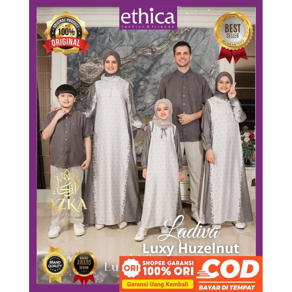 ETHICA Sarimbit Luxy Hazelnut Ethica Original - Sarimbit Keluarga 2026 - Sarimbit Lebaran 2026 -  Fa