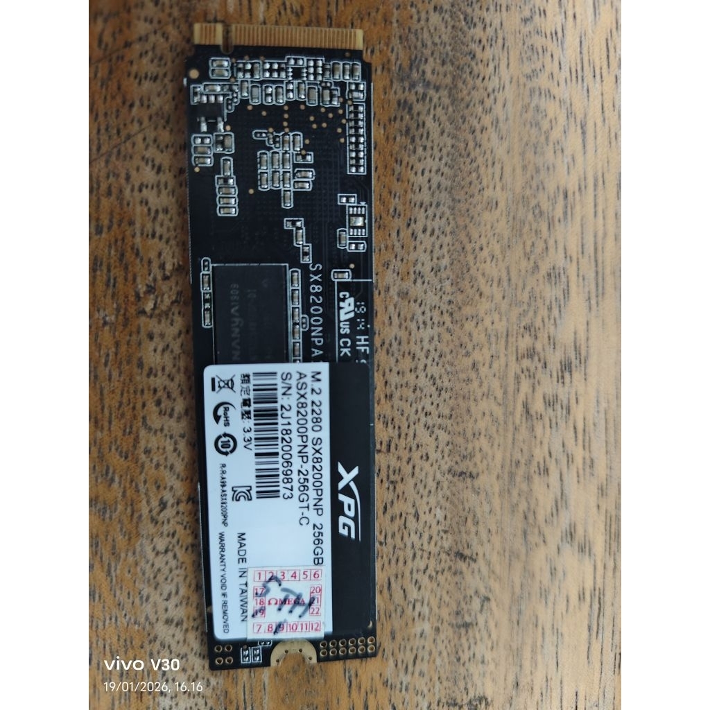 ssd m2xpg sx8200pnp 256gb