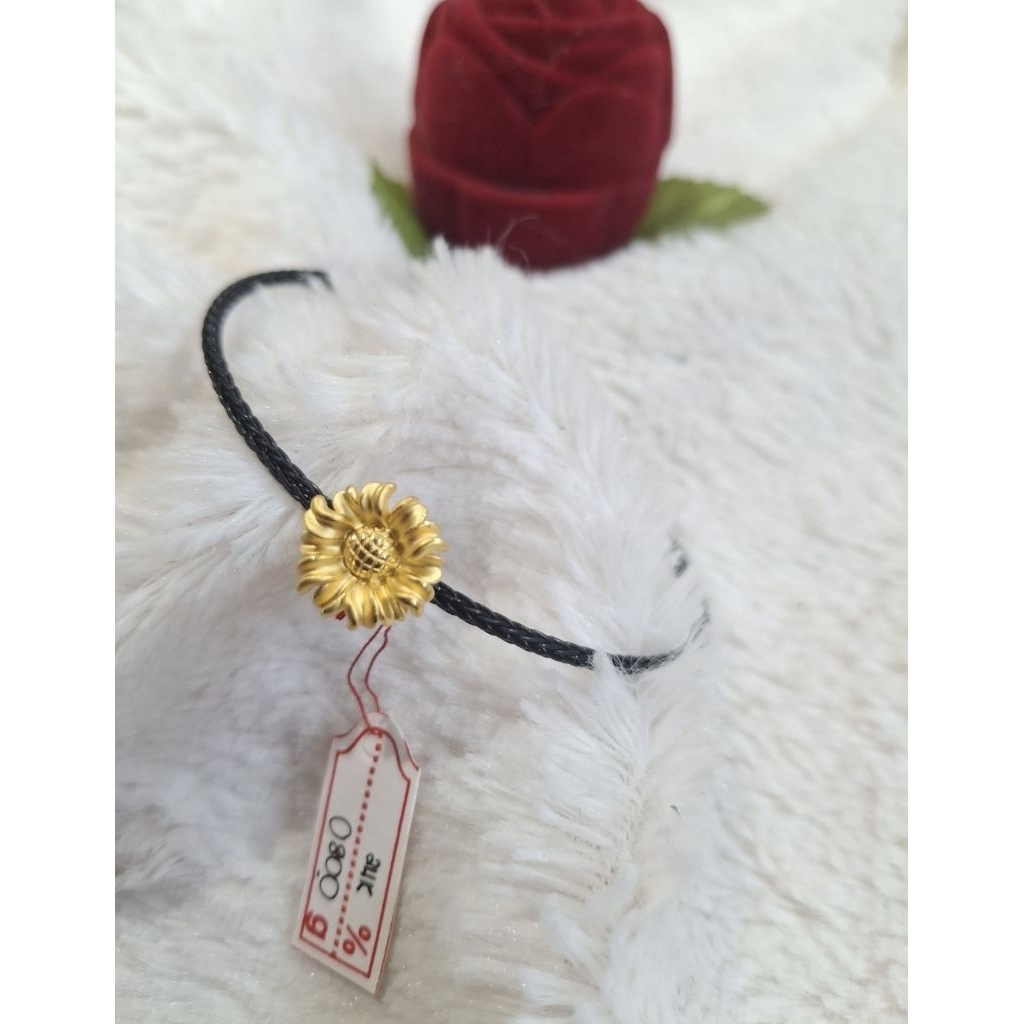 Gelang emas 24k bunga matahari