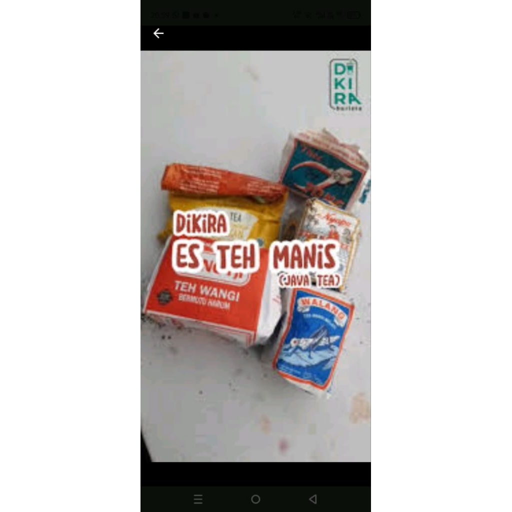 es teh manis filter kemasan 1 0n