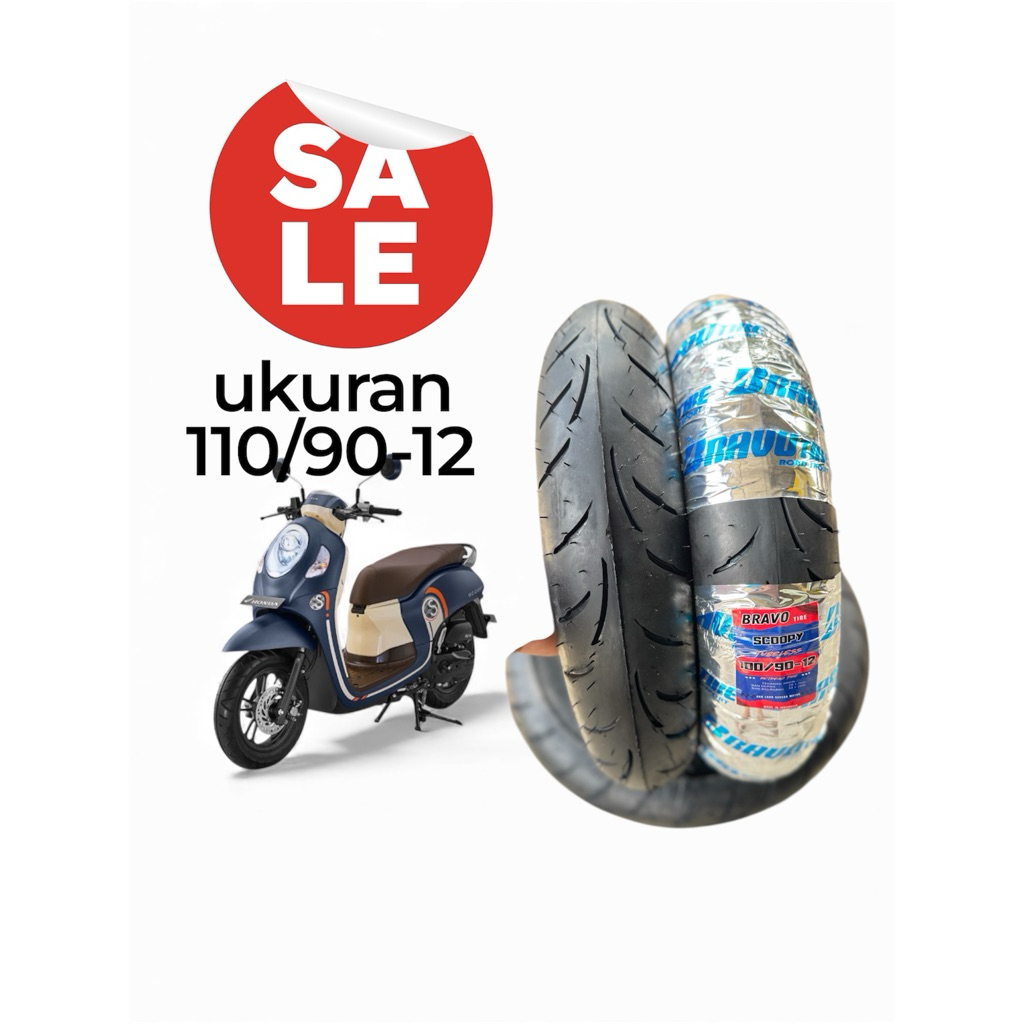 Promo ban luar tubeles  motor ring12 ukuran 110/90ban donat scupy baru firgo beat baru dll