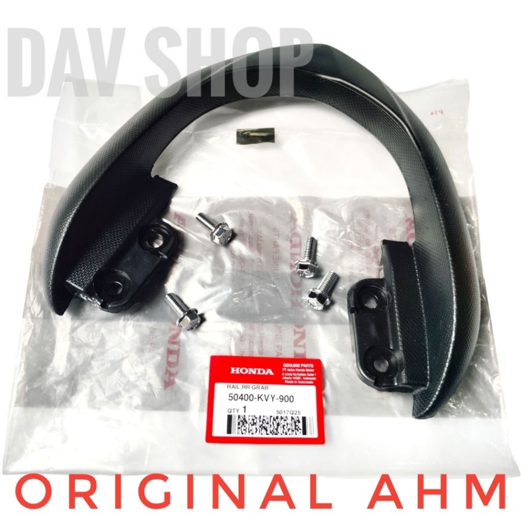 RAIL RR GRAB/BEHEL BELAKANG+BAUT SET HONDA BEAT KARBU ORIGINAL AHM 50400KVY900