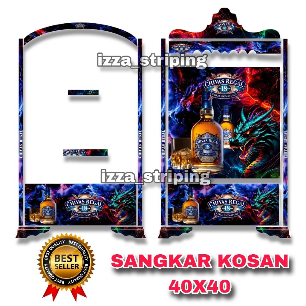 STIKER DECAL SANGKAR KOSAN UKURAN 40X40