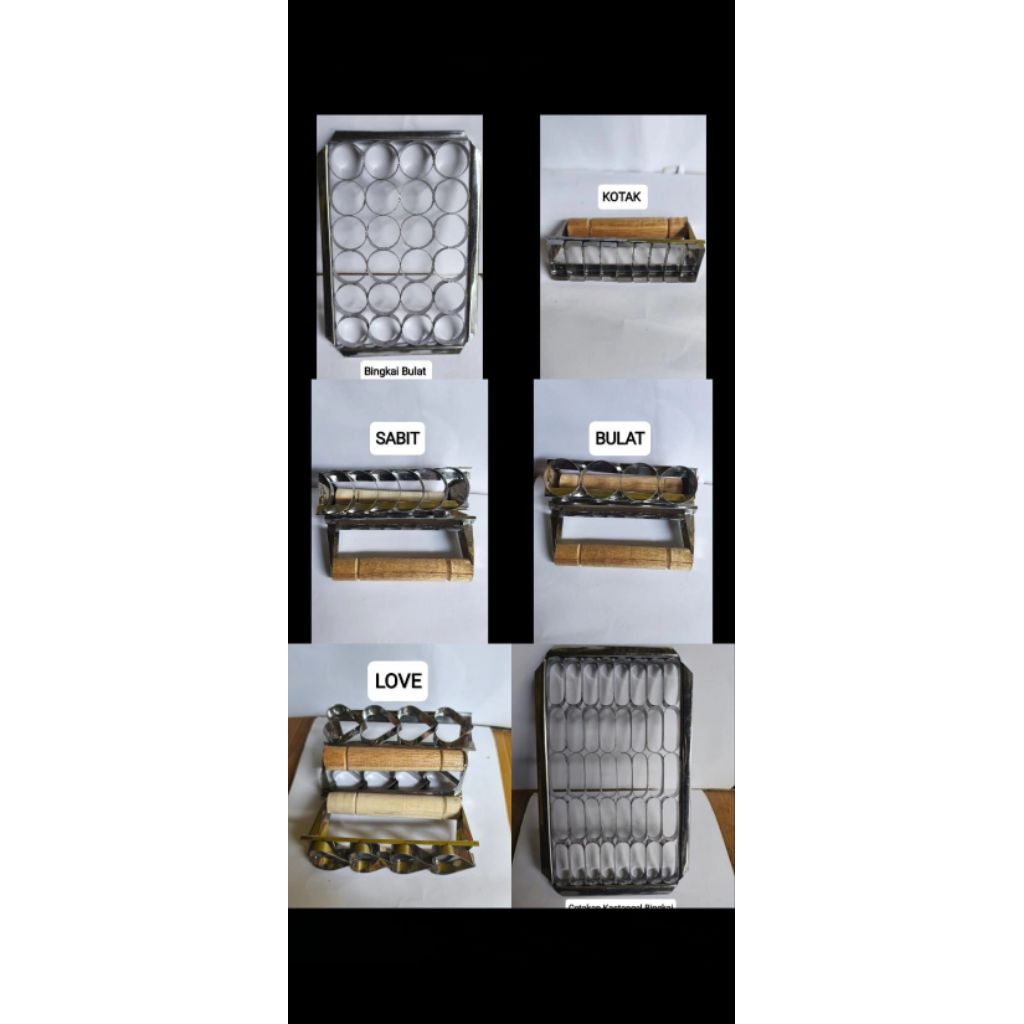 Cetakan Kue Kering Kastengel Putri Salju - Gagang Kayu Kokoh, Stainless Anti Karat, Mudah Dibersihka