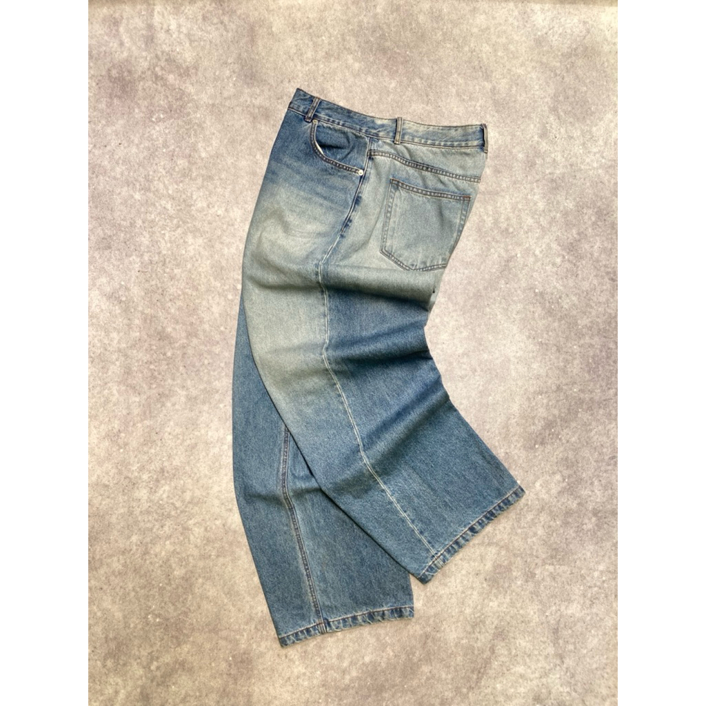 Blue Washed Baggy Jeans