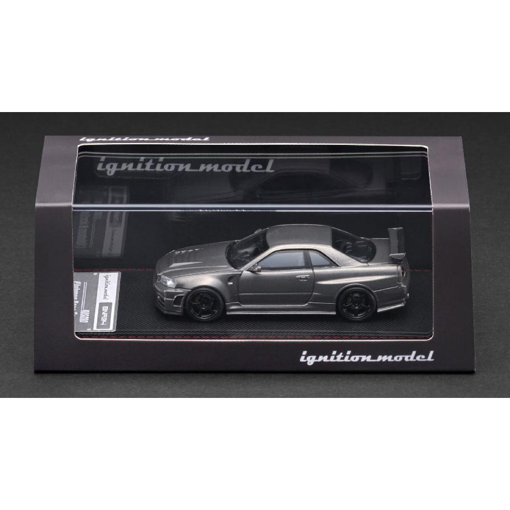 Ignition Model 64 Nissan Skyline R34 Omori Factory CRS Grey