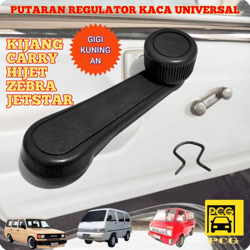 Engkol Putaran Regulator Naik - Turun Kaca Kijang carry Hijet Zebra ColtT120ss Futura Jetstar - Warn