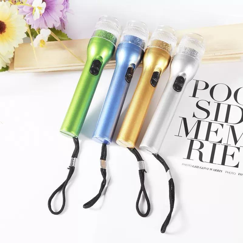 SENTER  LED 12CM / SENTER METALIK SUPER TERANG FREE BATERAI