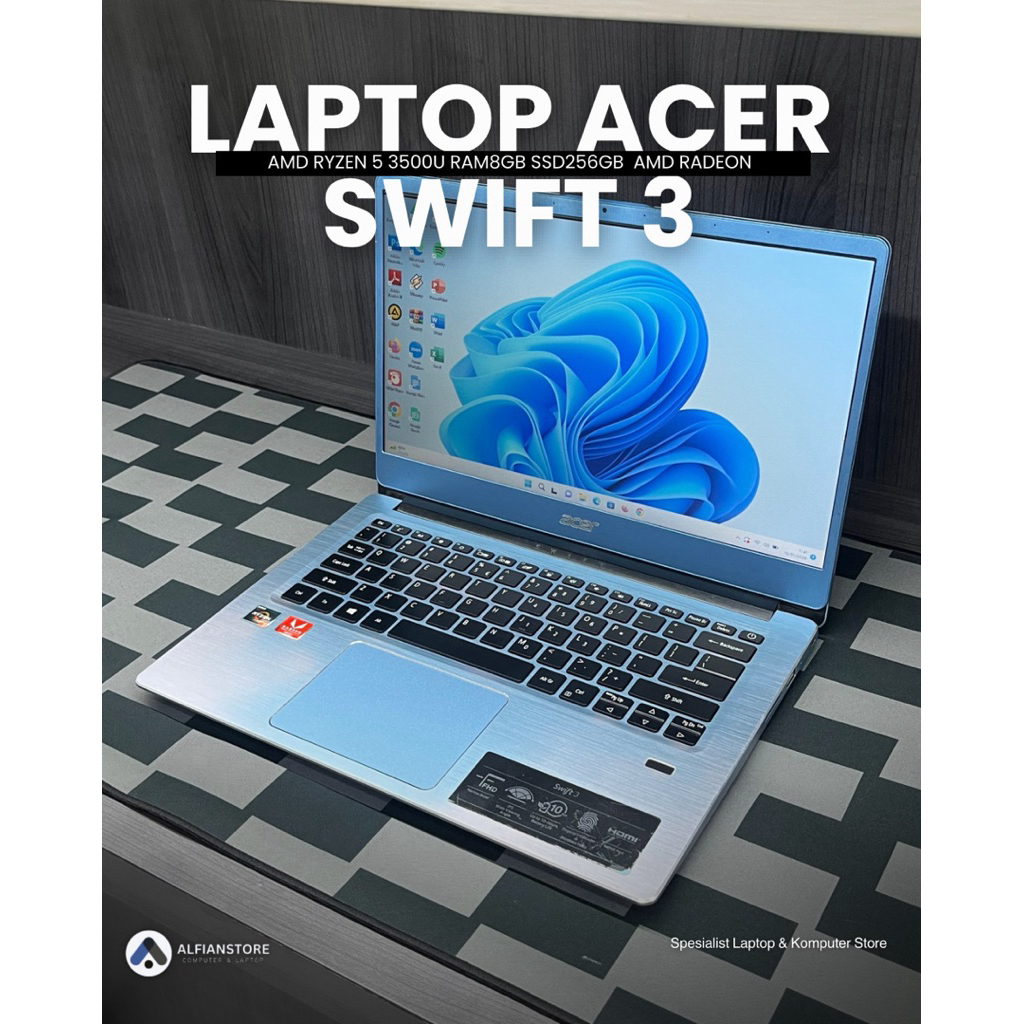 LAPTOP ACER SWIFT 3 AND RYZEN 5 3500U RAM8GB SSD256GB