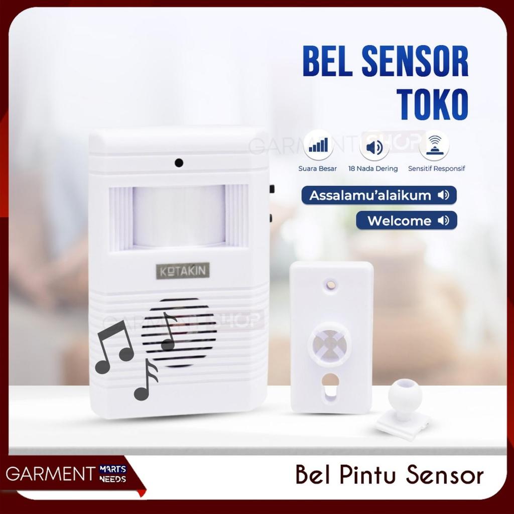 Bel Pintar Sensor Gerak Wireless Pintu Toko Rumah Dengan Suara Welcome Assalamualaikum Ringtone / Be