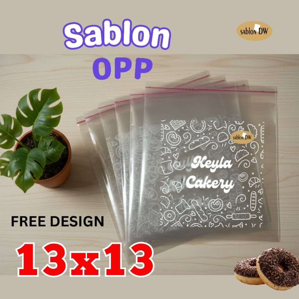 Sablon plastik opp custom uk 13x13