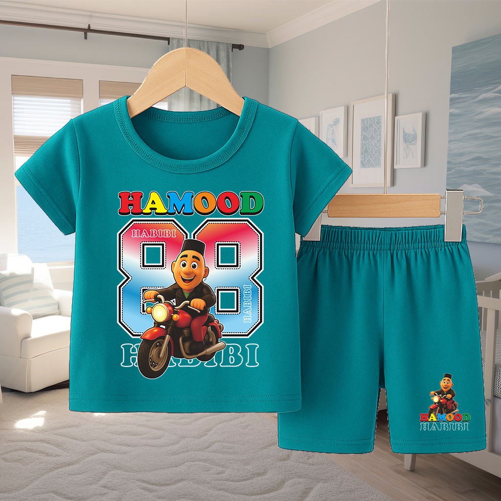 Baju Anak Gamba Habibi 88 Setelan Pendek Anak Cewek Cowok Usia 1-10 Tahun
