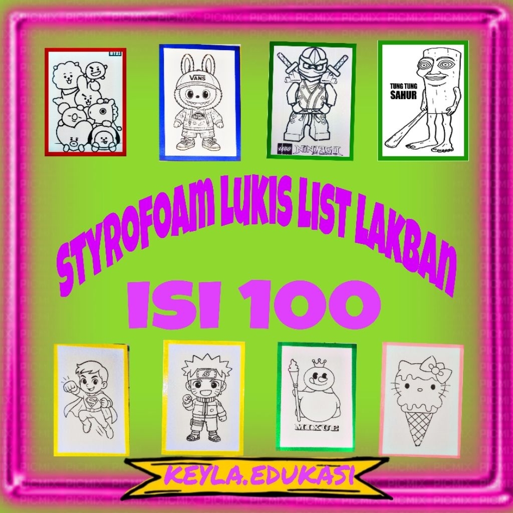 Styrofoam lukis UK 30 X 40 isi 100 pcs list lakban