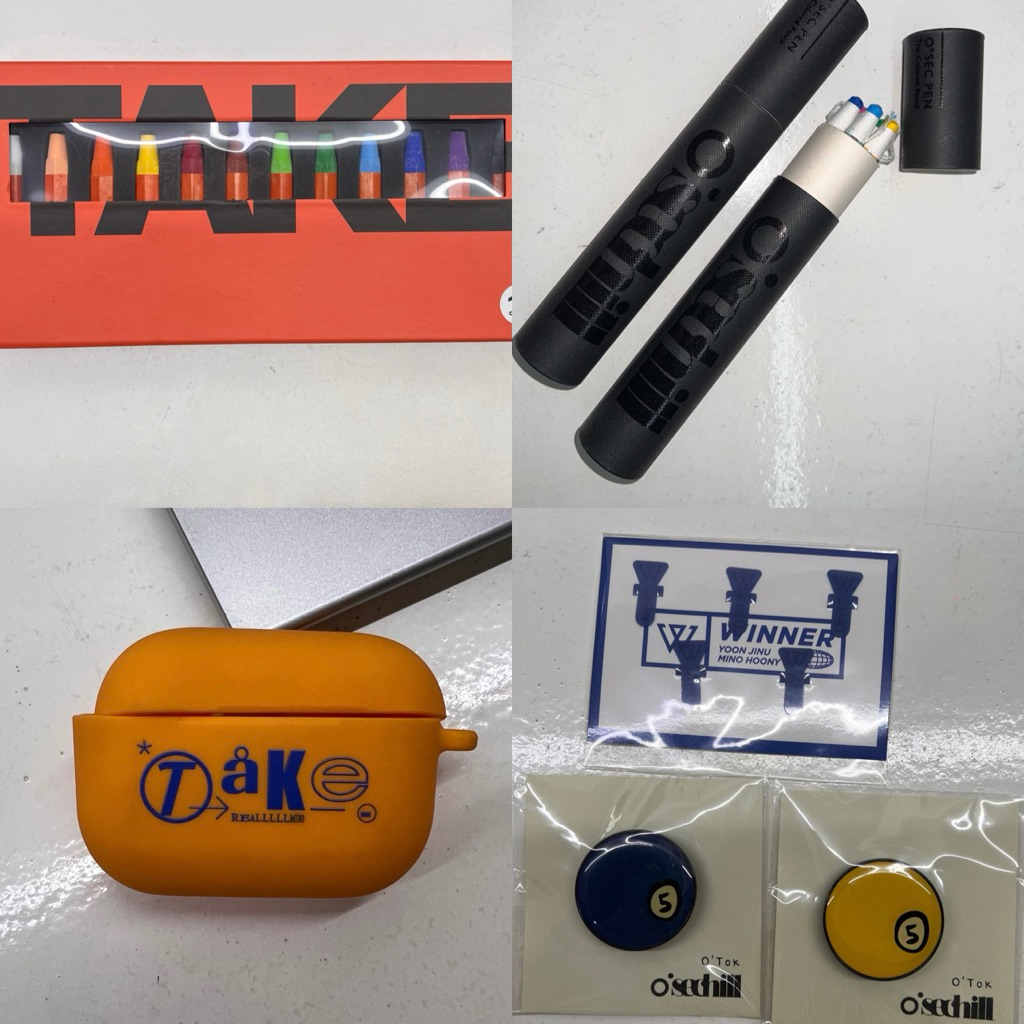 WINNER MINO OFFICIAL MERCH OSECHILL CRAYON COLOR PENCIL GRIPTOK AIRPOD CASE
