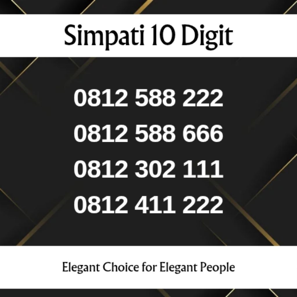 Nomor Cantik Simpati 10 Digit