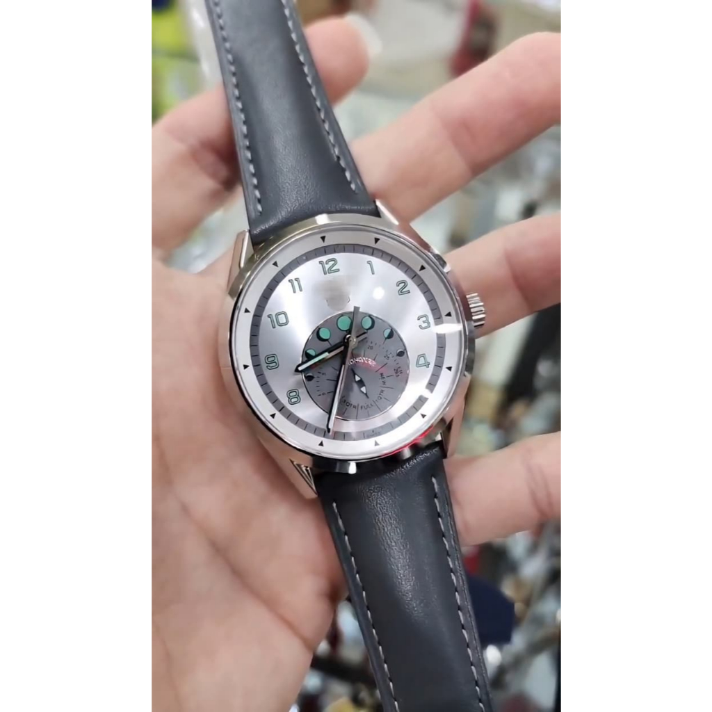 Jam tangan Luxury Pria Carrera Astronomer Automatic 39 mm polished steel case more colours dial, lea