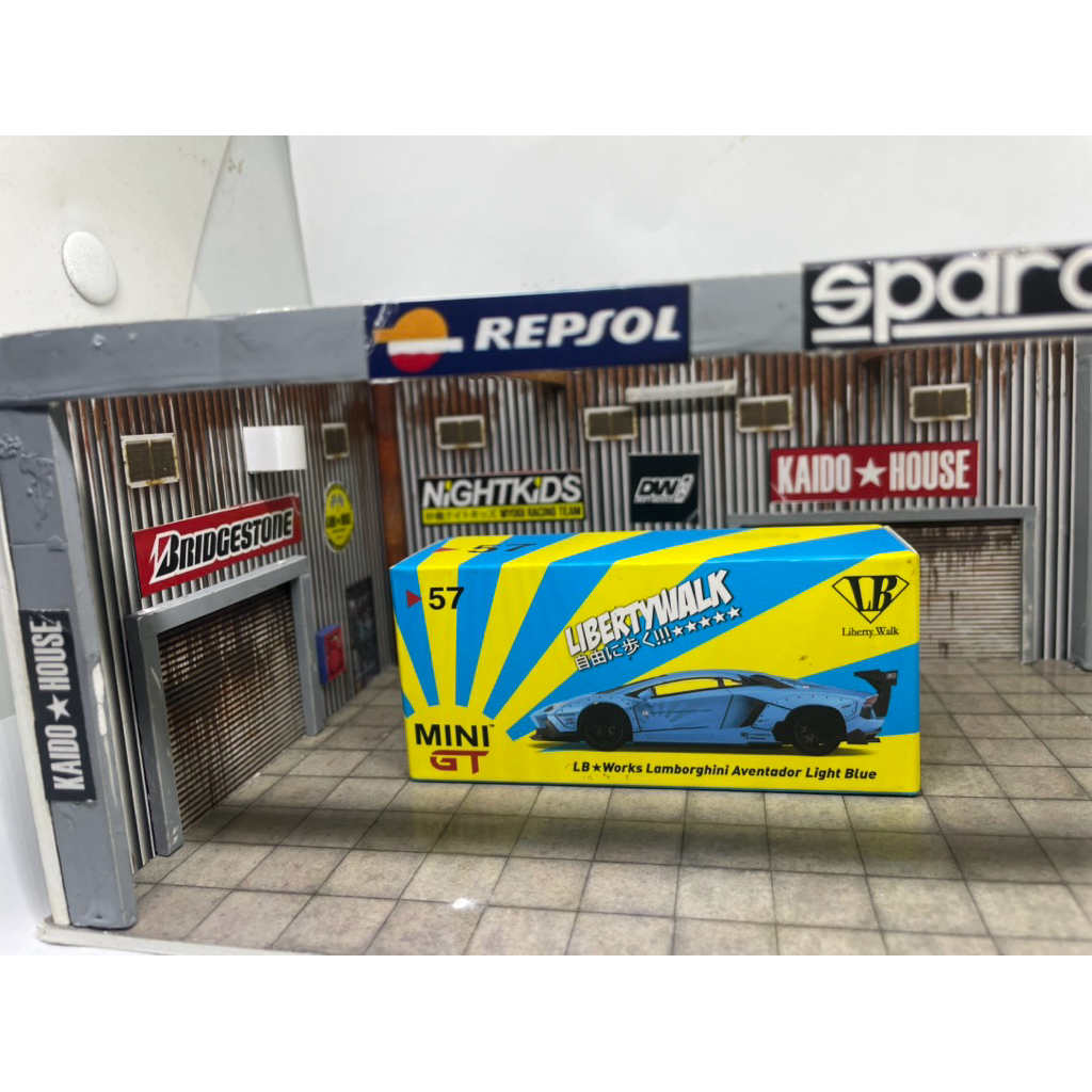 MINI GT LAMBORGHINI AVENTADOR LIGHT BLUE LIBERTYWALK - #MGT57 - BACA DESKRIPSI