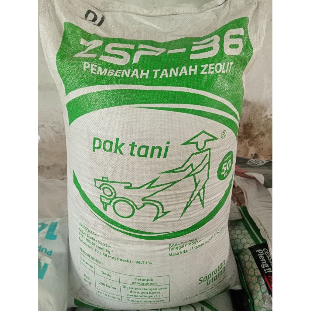 ZSP 36 Zeolit Granule Pak Tani Zeolit Pembenah tanah pencegah Asem-asemen Pada Tanaman kemasan repac