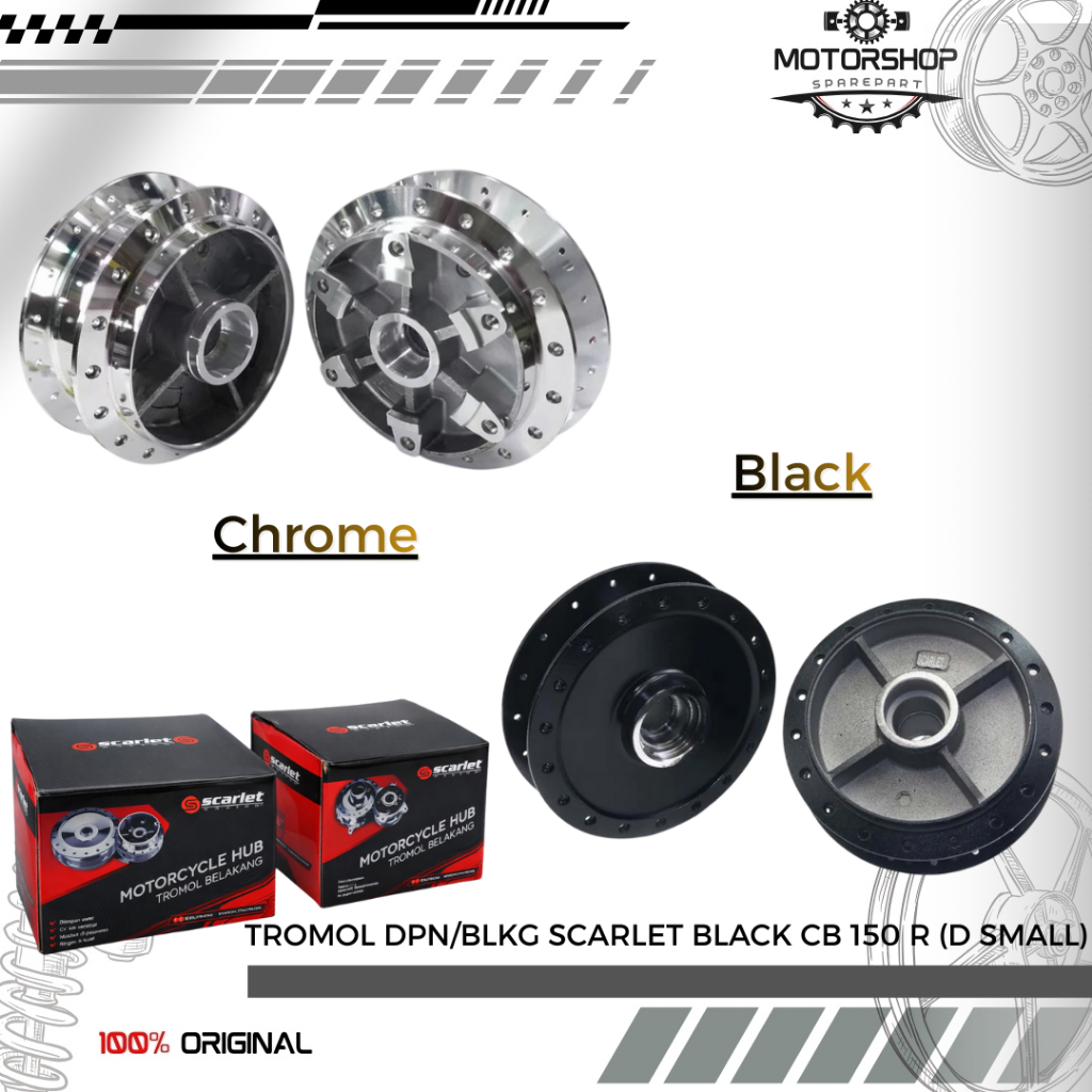 TROMOL " SCARLET RACING " DEPAN BELAKANG CB 150 R ( D SMALL )