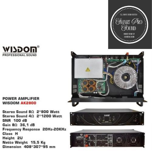 Power Amplifier Wisdom AK 2400 Class AB / AK 2800 Class H / AK 2600 Class H Original