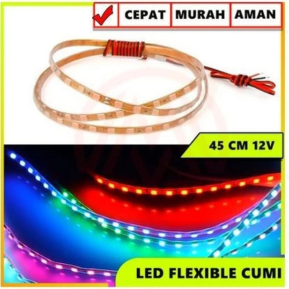 Led Strip Alis Cumi 45Cm 12V / 24V Lampu Plat Nomor Cumi Waterproof