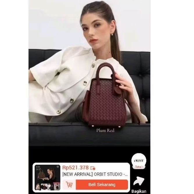 orbit studio rory bag plum red