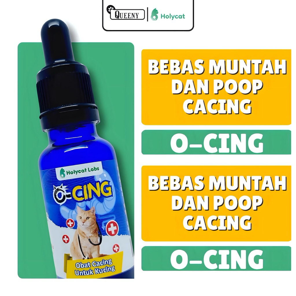 Holycatlabs O-CING Obat Cacing Kucing Ampuh Ocing Membasmi cacing O-Cing 20 ML